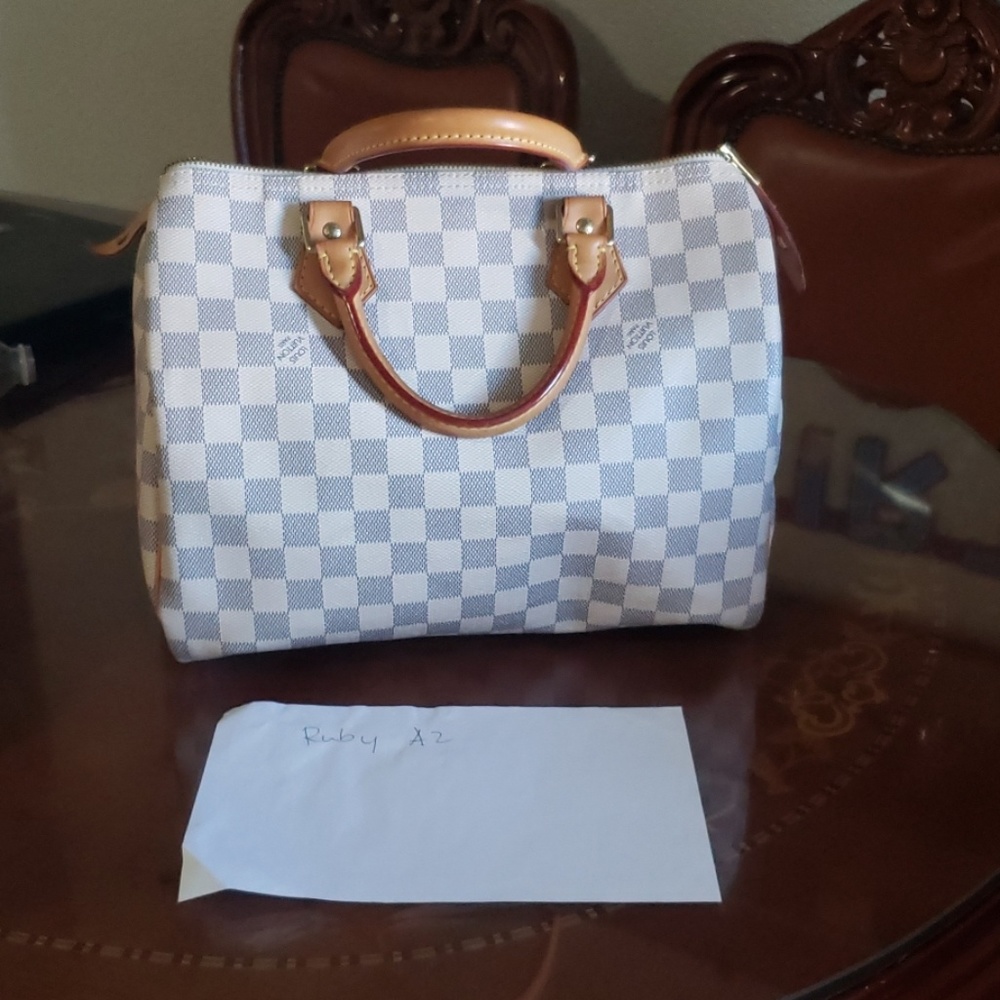 SOLD!! Louise Vuitton Speedy 30 Azur